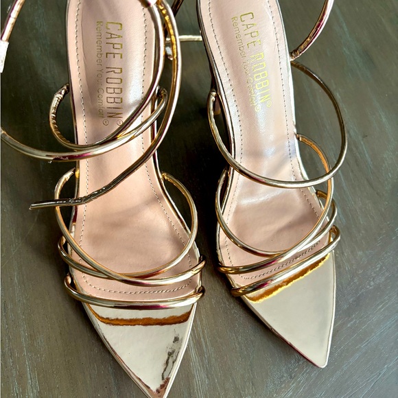 Cape Robbin Women’s Strappy Pointy Open Toe Ankle Strap Stiletto Size 7 - Picture 1 of 3